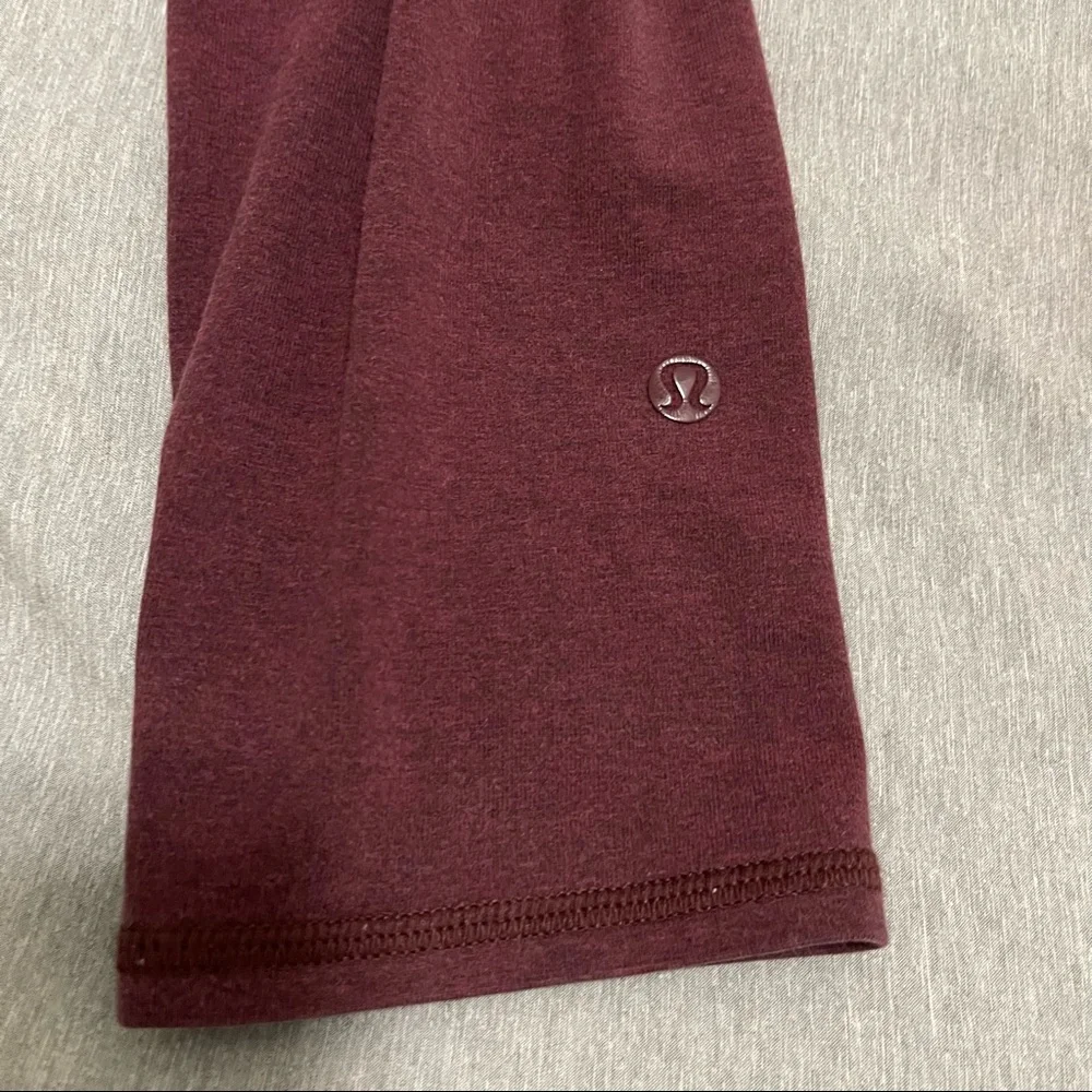 Lululemon Crop Maroon Burgundy Yoga Leggings 2